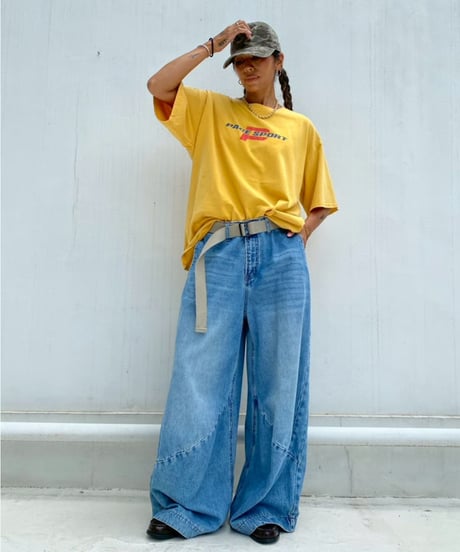 wide pigment tee「P」#36067