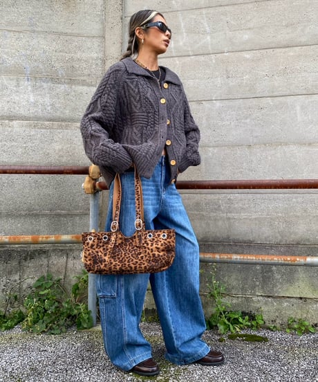 chunky cardigan「cable 」#2082210【11/3以降発送】