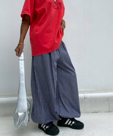 wide jogger pt「gingham」#6323965