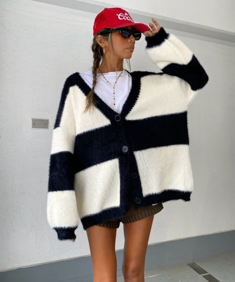 knit cardigan「border」#82110