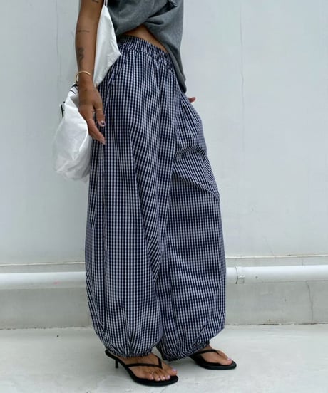 wide jogger pt「gingham」#6323965