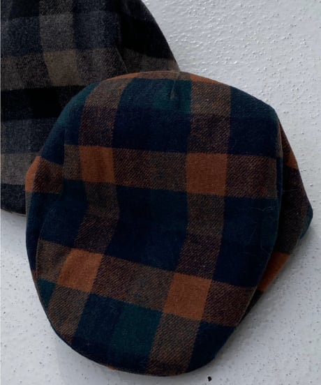 flat cap「check」#2509-6/8