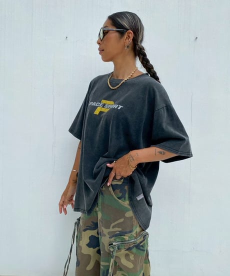wide pigment tee「P」#36067