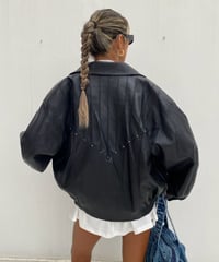 wide blouson「stitch work」#35778-2