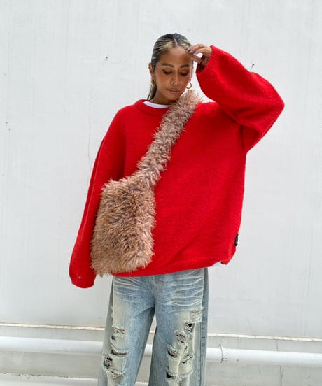 wide sleeve knit「loop yarn」#200068