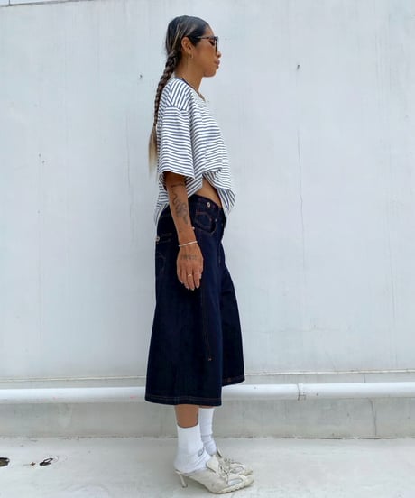 denim buggy shorts「stitch」#88352