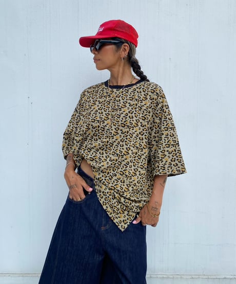 wide tee「leoblack」#60518