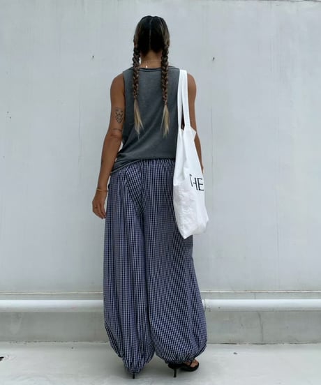 wide jogger pt「gingham」#6323965