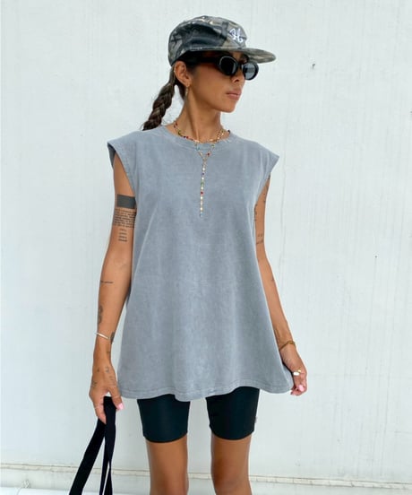 loose tank「washed」#640167