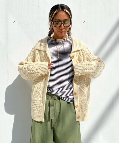chunky cardigan「cable 」#2082210【11/3以降発送】
