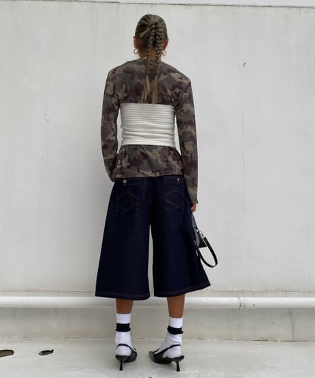 knit bare top「Tuck stitch」#8165617