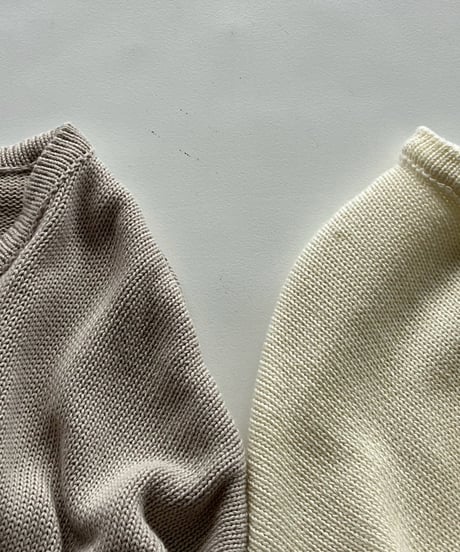 henry neck knit「raw edge」#2602268