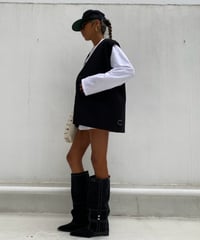 【9/15以降発送】collarless gilet「freely」#35891