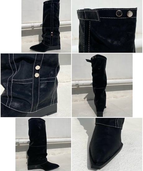 mid-calf boots「cross」#6556-35