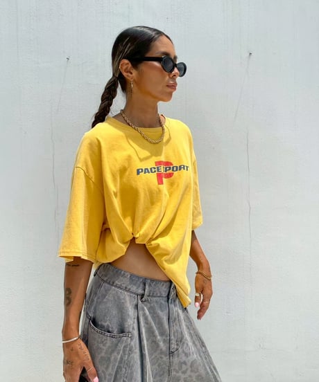 wide pigment tee「P」#36067