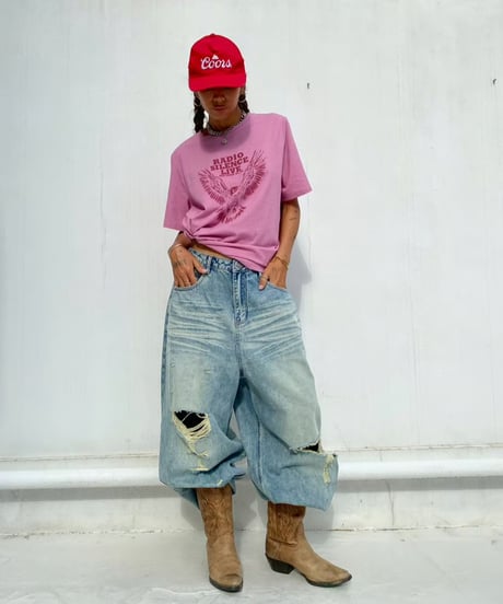 washed tee「eagle」#906664