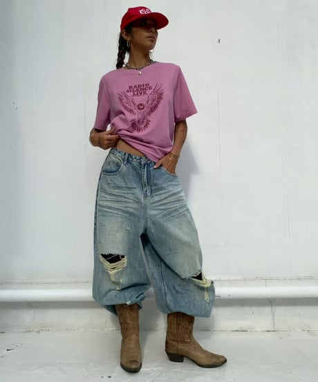 damage denim pt「back zip」#26057264
