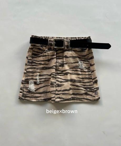 mini skirt「tiger stripe」#650867（ベルト付き）