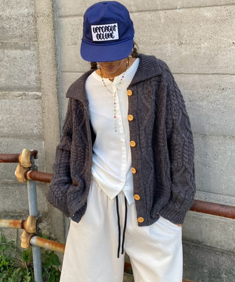 chunky cardigan「cable 」#2082210【11/3以降発送】
