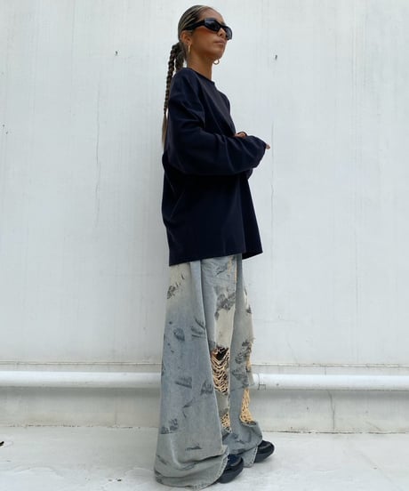 wide denim pt 「painting」#677164