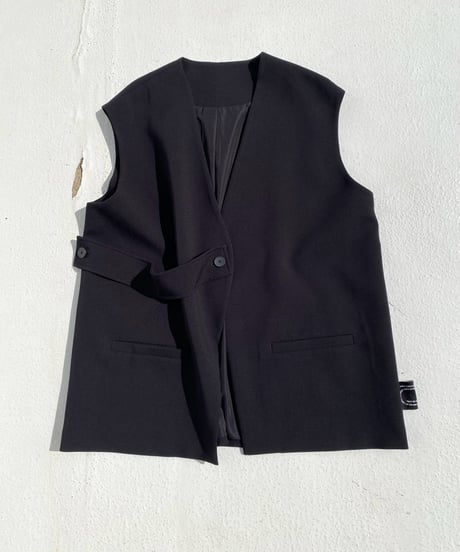collarless gilet「freely」#35891