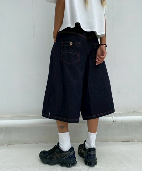 denim buggy shorts「stitch」#88352