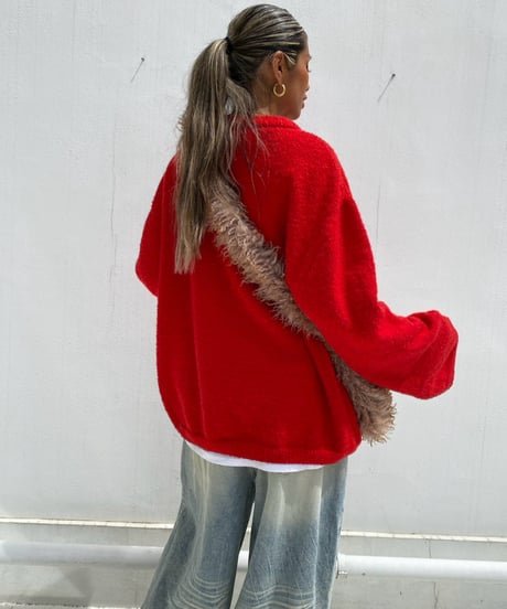 wide sleeve knit「loop yarn」#200068