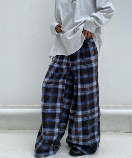 wide tuck pt「tartan check」#996159