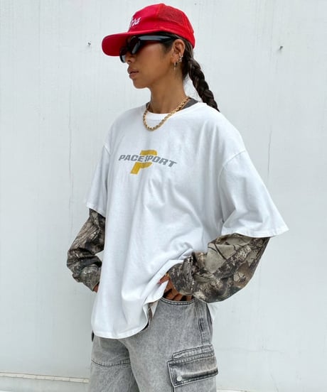 wide pigment tee「P」#36067