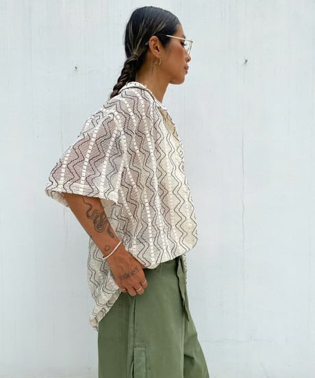 jacquard shirt「wave」#207367