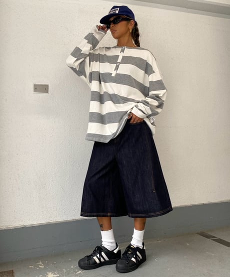 denim buggy shorts「stitch」#88352
