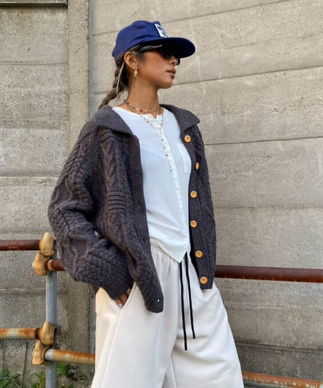 chunky cardigan「cable 」#2082210【11/3以降発送】