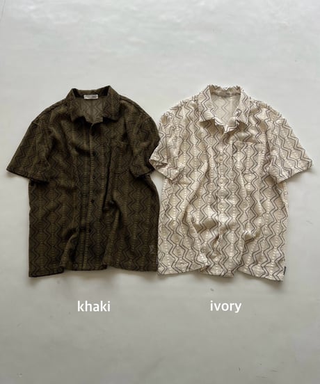 jacquard shirt「wave」#207367