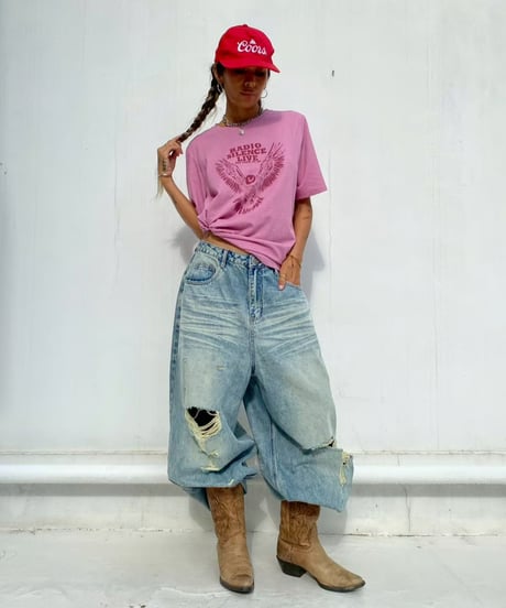 damage denim pt「back zip」#26057264