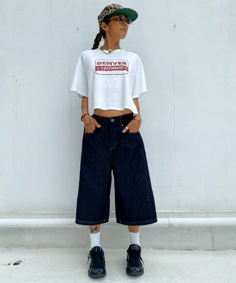 denim buggy shorts「stitch」#88352