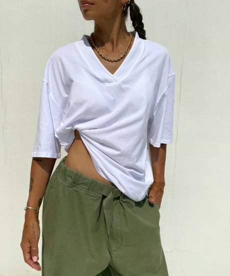 wide tee「deep v-neck」#817867【7/29以降発送】