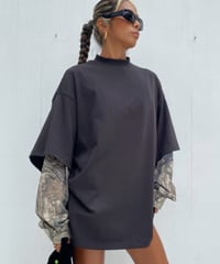 wide tee「mock neck」#161668
