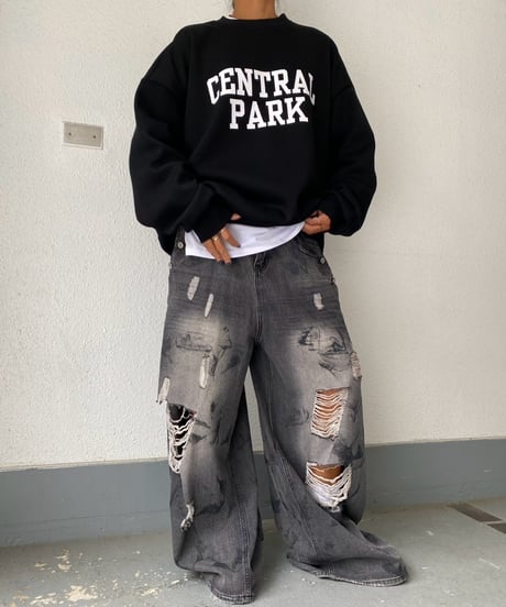 wide denim pt 「painting」#677164