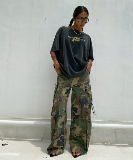 wide pigment tee「P」#36067