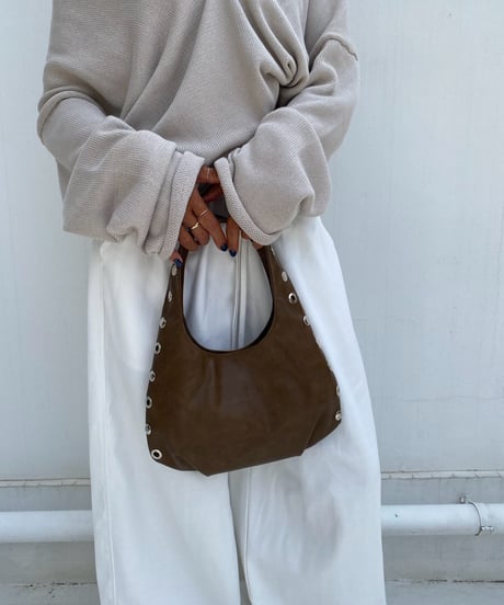 handle bag「w studs」#A8371