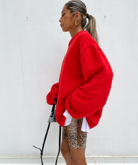 wide sleeve knit「loop yarn」#200068