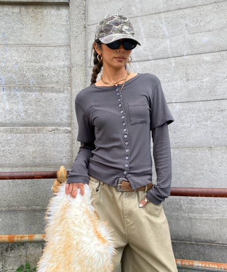 layered sleeve tops「pocket」#9837-510