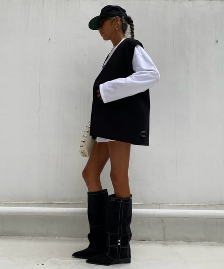 mid-calf boots「cross」#6556-35