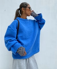 【9/17以降発送】wide sleeve knit「loop yarn」#200068