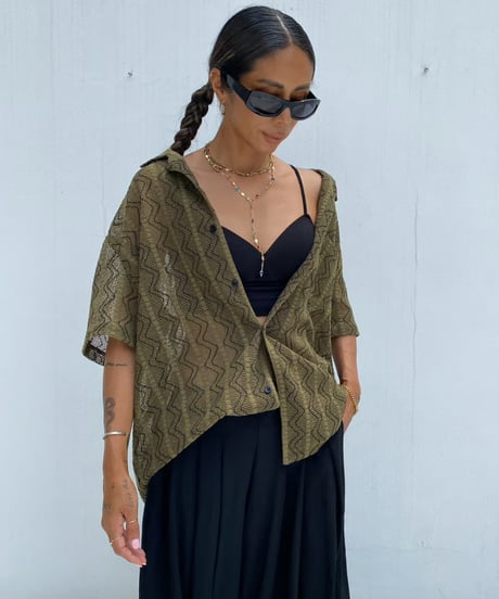 jacquard shirt「wave」#207367