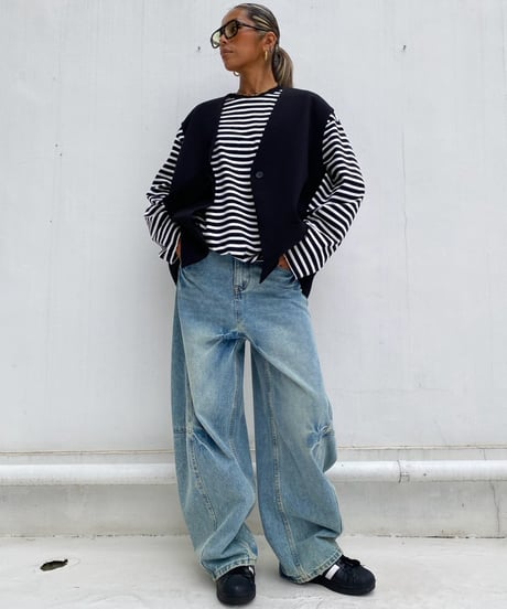denim pt「balloon barrel」#25046