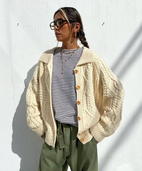 chunky cardigan「cable 」#2082210【11/3以降発送】