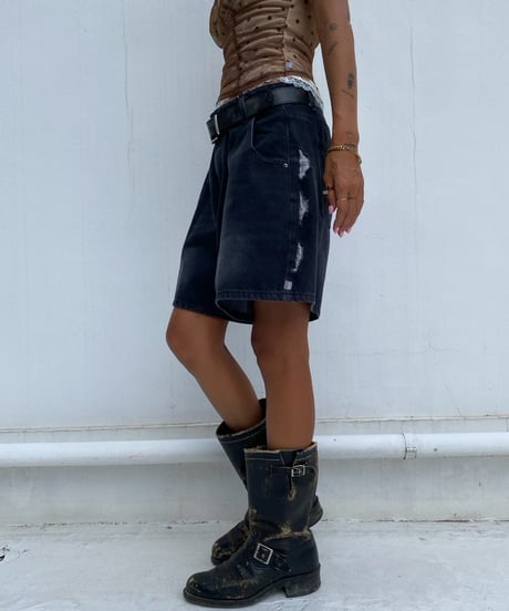 denim shorts「side rip」#1368359