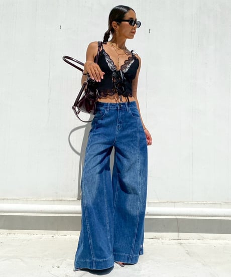Rib lace cami「butterfly」#96718