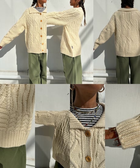 chunky cardigan「cable 」#2082210【11/3以降発送】